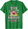 Cow First Birthday Girl Family Titi Of The Birthday Girl 1St Birthday Cow Farm Family T-Shirt - Kelly Green