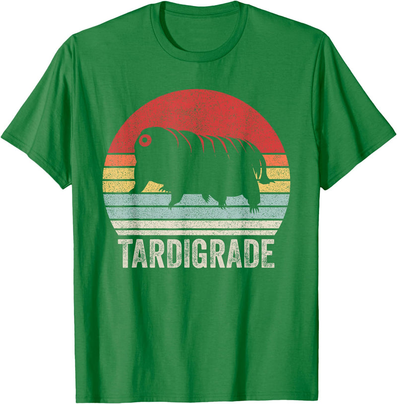 Catch Some Rays Vintage Retro Tardigrade Microbiology Water Bear T-Shirt - Kelly Green