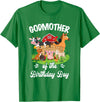 Vintage Retro Birthday Godmother Of The Birthday Boy Party Cow Farm 1St Birthday T-Shirt - Kelly Green