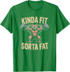 Bear Kinda Fit Sorta Fat Funny Gym Humor Bear Kinda Fit Sorta Fat Funny Gym Weightlifting Workout T-Shirt - Kelly Green