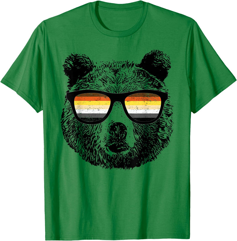 Equal Rights Gay Bear Sânpebe Designs Gay Bear with Sunglasses T-Shirt - Kelly Green