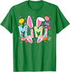 Easter Mimi Bunny Ears Coquette Bow Easter Rabbit Women T-Shirt in Kelly Green