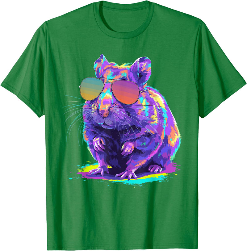 Cute Hamster Art for Men Women Kids Syrian Hamster Lover T-Shirt - Kelly Green