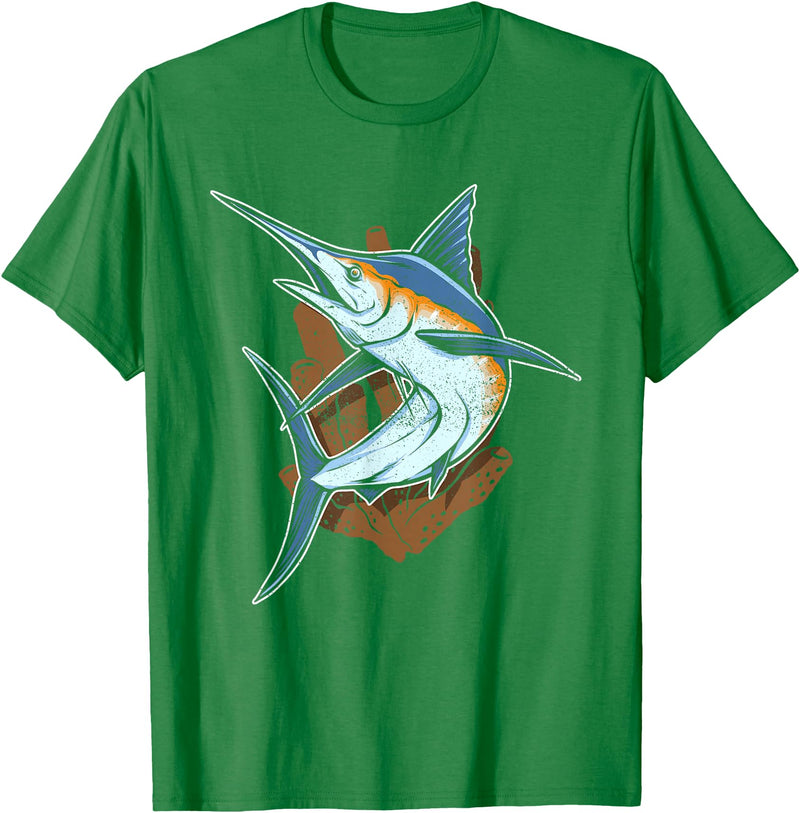 Fish Species Collection Gift Idea Fischerart Biology Swordfish Fish T-Shirt - Kelly Green