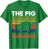 Funny Pig Farm Piggy Farmer Farming Gifts DAIMMER The Pig Whisperer T-Shirt - Kelly Green