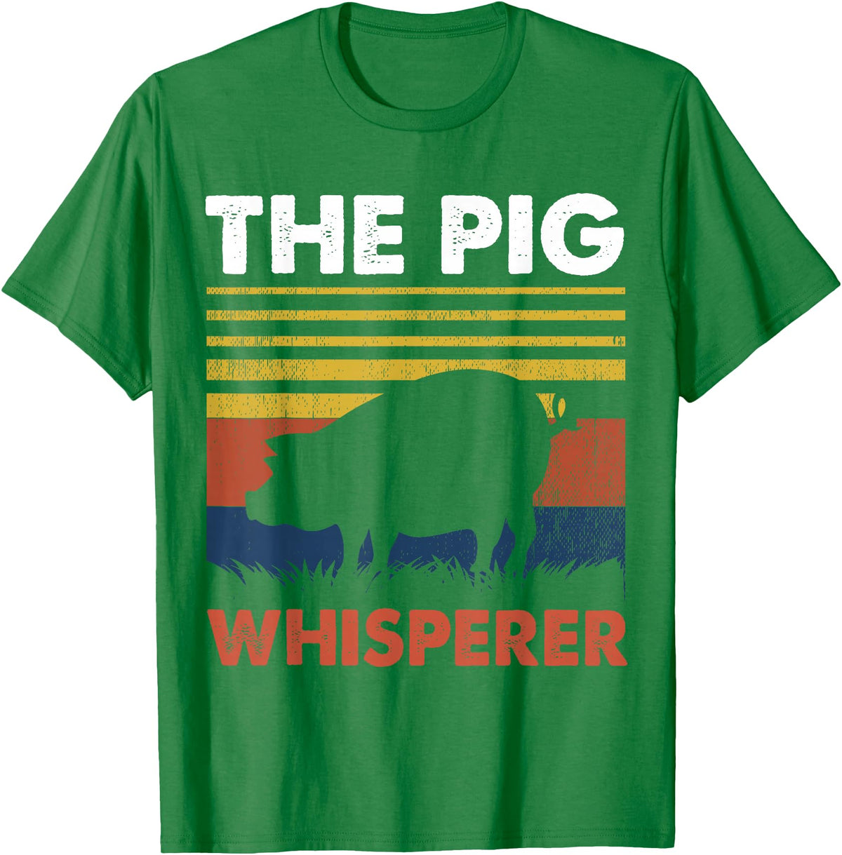 Funny Pig Farm Piggy Farmer Farming Gifts DAIMMER The Pig Whisperer T-Shirt - Kelly Green