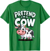 AnI'mal Cow Farm AnI'mal Halloween Costume Party Pretend I'm A Cow T-Shirt - Kelly Green