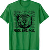 P22 Mountain Lion Tee Shirts for Nature Lovers P-22 Mountain Lion Legend LA California Art P22 Peace Love T-Shirt - Kelly Green