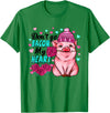 Punny Pig Valentine Apparel Don't Go Bacon My Heart Funny Pig Valentine Tee T-Shirt - Kelly Green