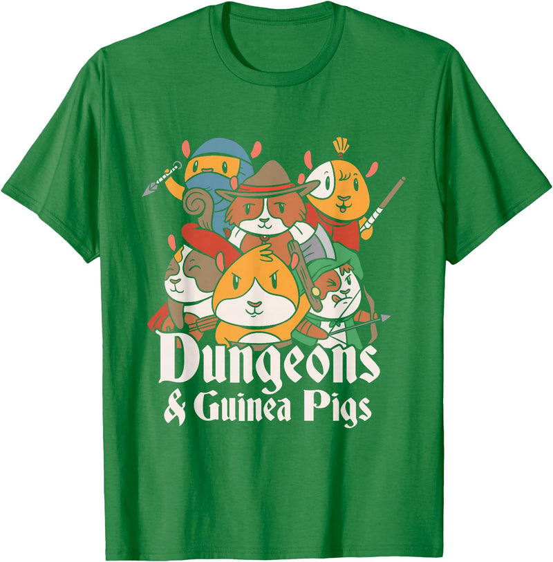 Not Your Everyday Merch Dungeons and Guinea Pigs Parody T-Shirt - Kelly Green