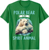 Polar Bears Polar Bear Lovers Shop Polar Bears Polar Bear is my spirit animal T-Shirt - Kelly Green