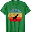 Giraffe Safari Animal Giraffe Retro Vintage Sunset African Animals T-Shirt - Kelly Green