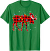Buffalo Plaid Moose Christmas Gifts Moose Xmas Lighting Buffalo Plaid Moose Christmas Pajama T-Shirt - Kelly Green