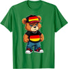 German Teddy Bear Breakdance Rapper German Flag Teddy Bear Germany Hip Hop T-Shirt - Kelly Green