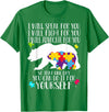 Mama Papa Bear Shirt Autism Awareness Shirt For Women Men T-Shirt - Kelly Green