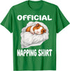 Official Sleep Pajamas Nightgown Sleepwear Co. Guinea Pig Official Napping shirt Pajamas Nightgown T-Shirt - Kelly Green