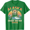 Alaska Cruise Crew Retro Travel Designs 2026 Alaska Cruise 2026 Bear Vacation Matching Group T-Shirt - Kelly Green