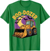 Bulldozer Halloween Costume Toddler Spooky Ghost Boo-Dozer Halloween Kids Bulldozer T-Shirt - Kelly Green