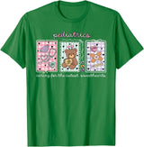 Pediatrics s Day PEDS Nurse Stamp Bear V-day Work Pediatrics Valentines Day PEDS Nurse Stamp Bear V-Day Work P T-Shirt - Kelly Green