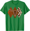 Boho Bull Skull Rodeo Culture Cowgirl Cowboy Gifts Boho Cow Skull Western Country Longhorn Country Concert T-Shirt - Kelly