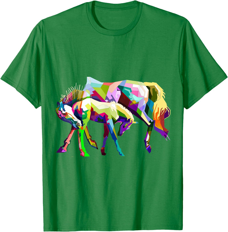 Clothing25 Horses! T-Shirt - Kelly Green