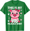 Pig Lover Gift Co. My Pig Pajama Women Pig Pjs Cute Pig Stuff Farmer Girl T-Shirt - Kelly Green