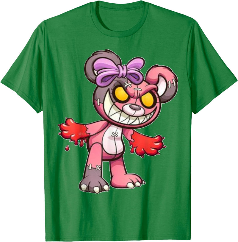 Teddybär Bad and Cute Teddy Bear T-Shirt - Kelly Green