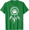 Indigenous Native American For Men Traditional Dreamcatcher Women Bear Native American T-Shirt - Kelly Green