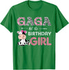 Cow Birthday Cow Lover Gifts For Family Men Woman Gaga of The Birthday Girl Farm Cow Grandma Matching Family T-Shirt - Kelly