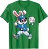 Funny Baseball Drip Rabbit Bunny Easter Men Boys Kids T-Shirt in Kelly Green