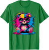 Magical and Funny Bear lover Gifts Colorful Teddy Bear with Sunglasses T-Shirt - Kelly Green