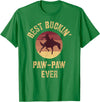 Dad & Grandpa Gifts for Special Occasions Best Buckin' Paw-Paw Ever Western Rodeo Cowboy Bucking Horse T-Shirt - Kelly Green