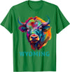 Love Wyoming Accessories, Apparel and Home Decor Wyoming American Bison Lover Buffalo for Men Women Souvenir T-Shirt - Kelly