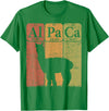Alpaca Llama Periodic Chemistry Elements Retro Alpaca Periodic Table Elements Llama Alpaca Vintage T-Shirt - Kelly Green