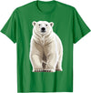 Polar bear for Men Women Design byMH Polar Bear T-Shirt - Kelly Green