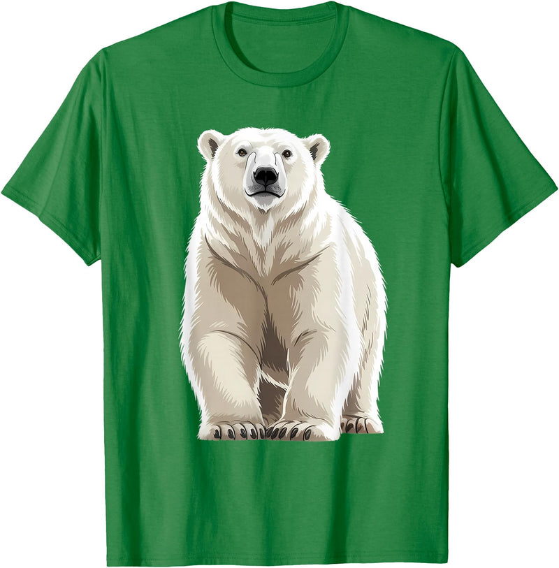 Polar bear for Men Women Design byMH Polar Bear T-Shirt - Kelly Green