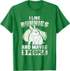 Like Rabbits and 3 People Cute Rabbit Lovers Bunny T-Shirt in Kelly Green