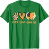 Funny Guinea Pig Lover Peace Love Guinea Pigs Cute Guinea Pig Lover T-Shirt - Kelly Green