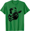 Electric Guitar Guinea Pig Co. Guinea Pig Playing Electric Guitar Rock Star Guitarist T-Shirt - Kelly Green