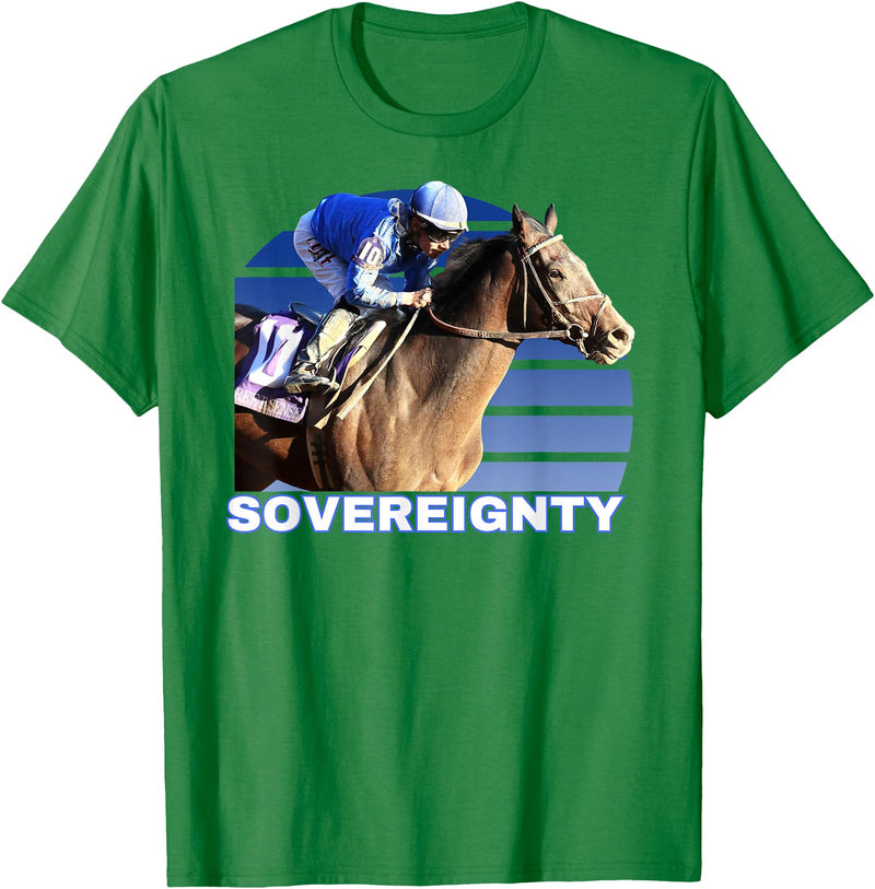 Handicapping Horse Gear Sovereignty Horse, Horse Racing, Santa Anita, Del Mar, Horse T-Shirt - Kelly Green