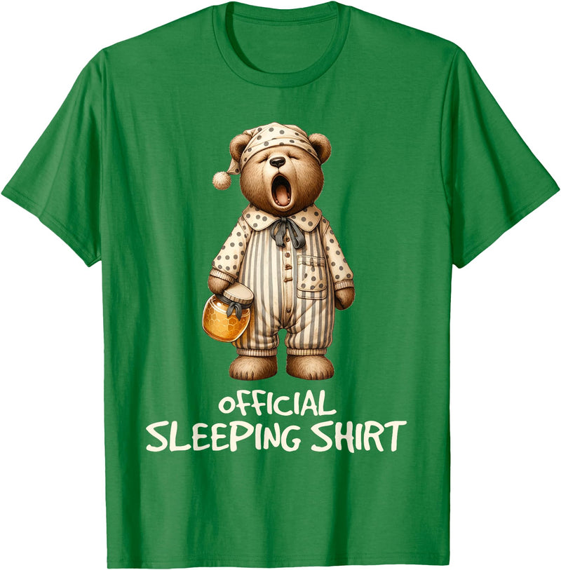 Schlafanzug Shirt Official Bear Sleep Shirt T-Shirt - Kelly Green