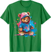 Teddy Bear Colorful Men WomenDesigns Hip Hop Colorful Teddy Bear Men Women Kids T-Shirt - Kelly Green