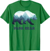 Dramabite Papa Bear Wildlife Father's Day Gift for Dad, Daddy or Dada T-Shirt - Kelly Green