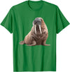 Walrus Designs. Walrus Seal Sea Lion Graphic T-Shirt - Kelly Green