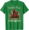 Mama Bear Queen of the Den Products Mama Bear Queen of the Den – Mother with Cubs and Family T-Shirt - Kelly Green