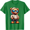 Rappers Aesthetic Urban Teddy Bear Graphic Hip Hop Teddy Bear Graphic Bears Cool Hip Hop Streetwear Colorful T-Shirt - Kelly Green