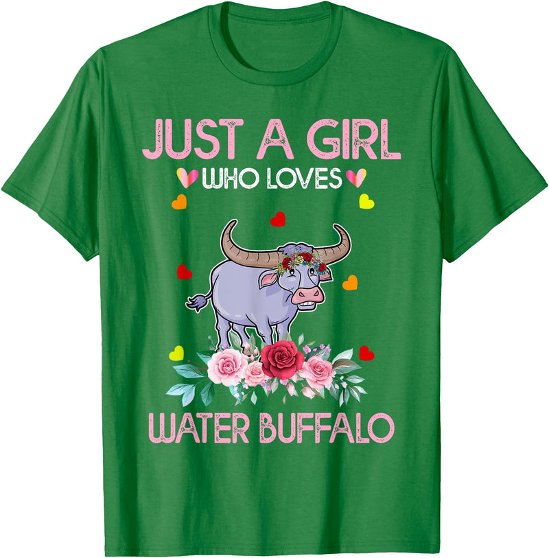 Just A Girl Who Loves Water Water Buffalo Gifts Buffalo Tee Women Just A Girl Who Loves Water Water Buffalo T-Shirt - Kelly