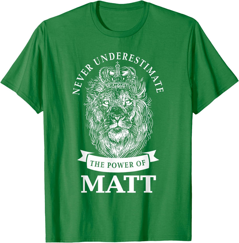 Gifts for Matt Matt Gift Name Lion T-Shirt - Kelly Green