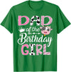 Funny Farm Cow Birthday Girl Matching Dad of The Birthday Girl Farm Cow 1st Birthday Girl T-Shirt - Kelly Green