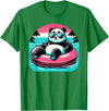 Nerrrdy Pool Party Panda Pink Float Men Women Kids Funny Pool Panda T-Shirt - Kelly Green